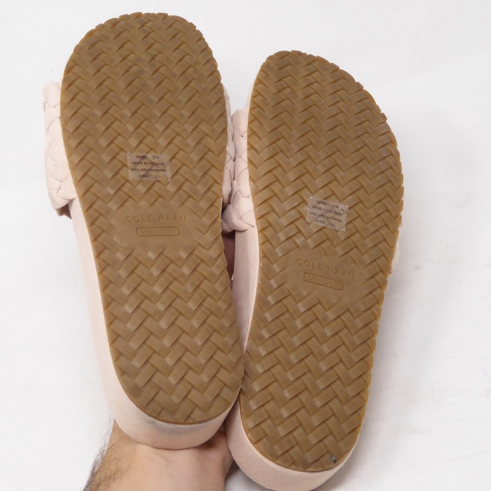 Cole Haan Mojave Womens Sandals Pink Woven Suede Slide 9.5M - Picture 6 of 8